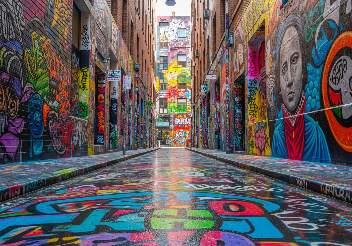 Melbourne street art in Hosier Lane