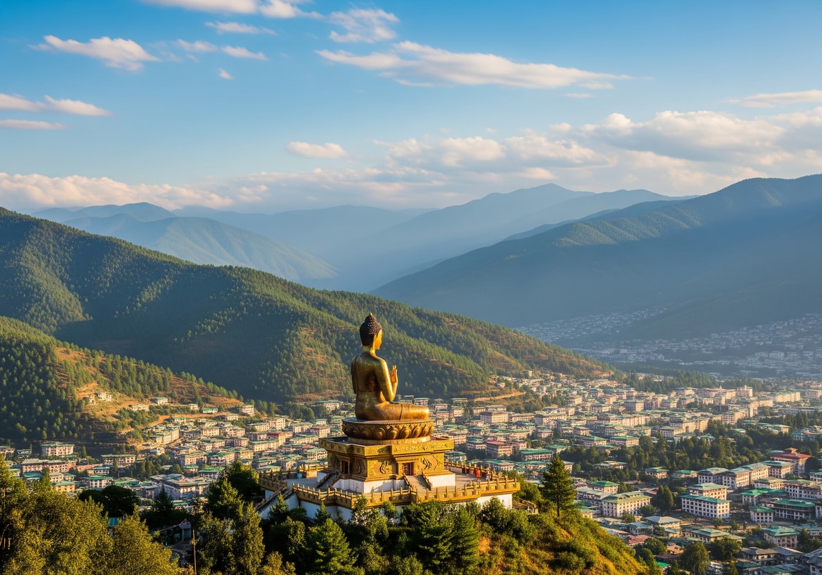Buddha Dordenma statue overlooking Thimphu