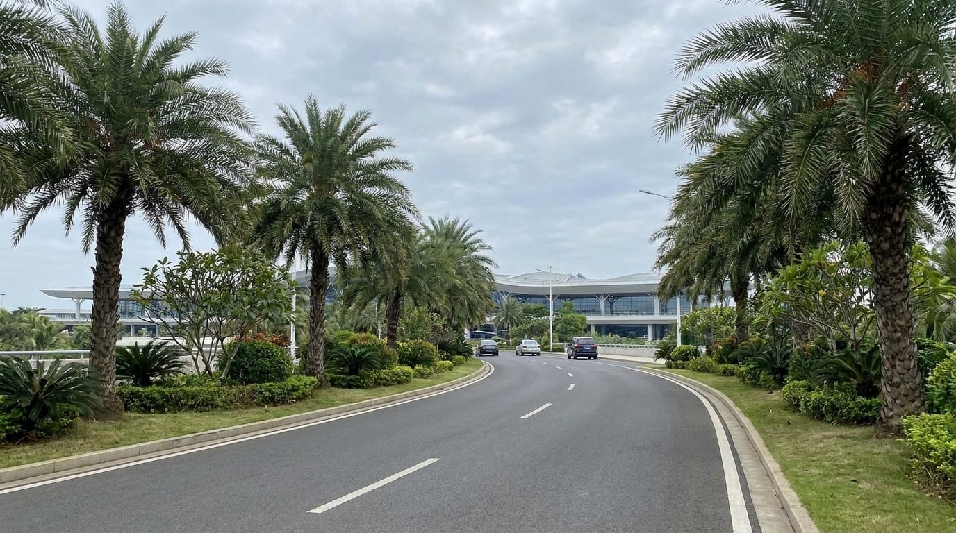 Haikou Meilan International Airport, an example Hainan open port