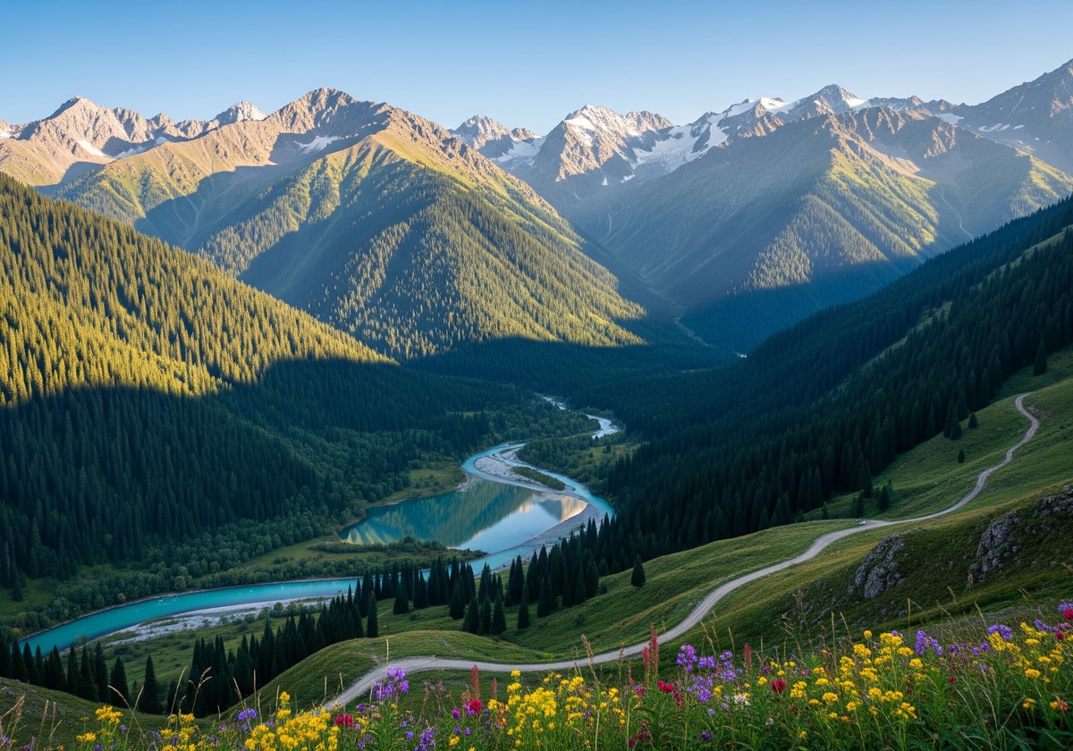 Mountain views near Almaty Kazakhstan