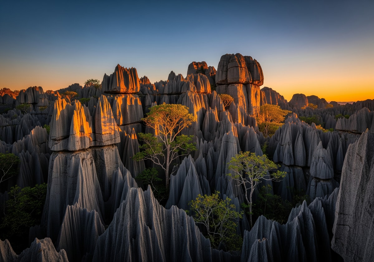 Tsingy de Bemaraha limestone formations