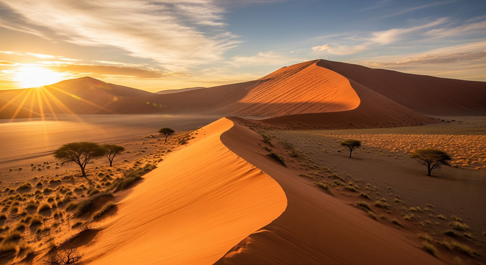 Sossusvlei dunes at sunrise
