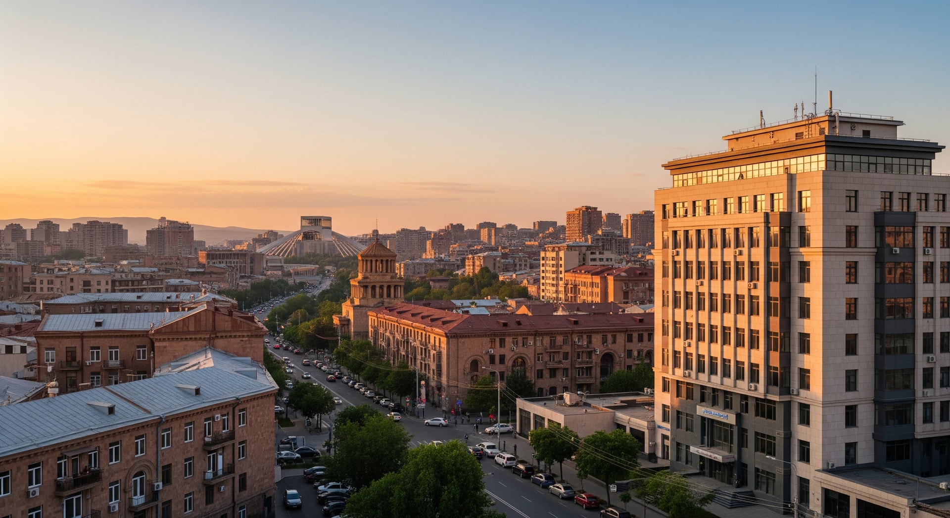 Yerevan cityscape representing Armenia's administrative center for document processing and translation services