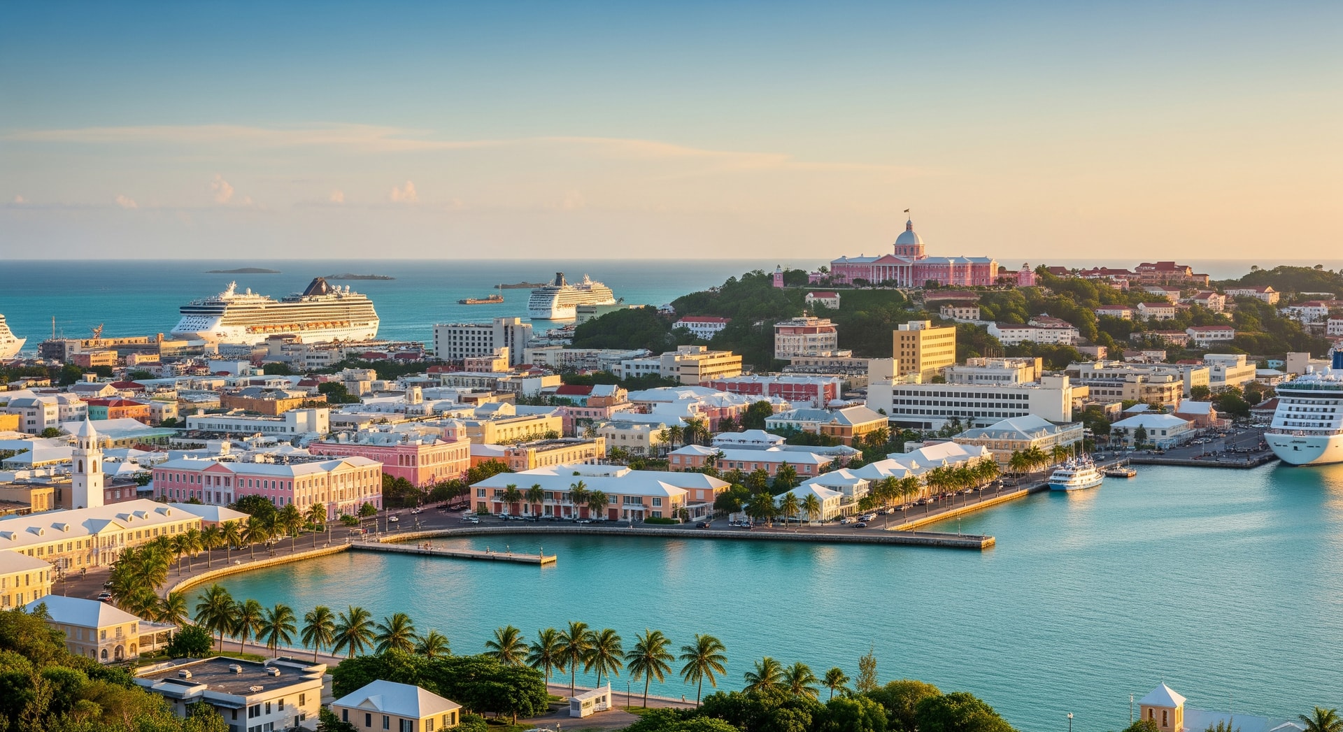 Nassau cityscape representing The Bahamas capital and administrative center