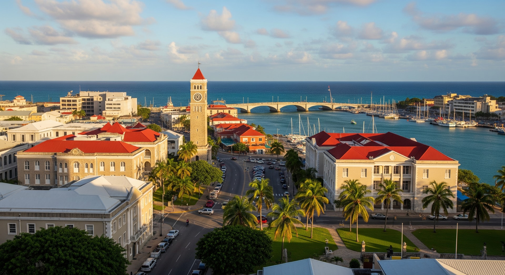 Bridgetown cityscape representing Barbados capital and administrative center