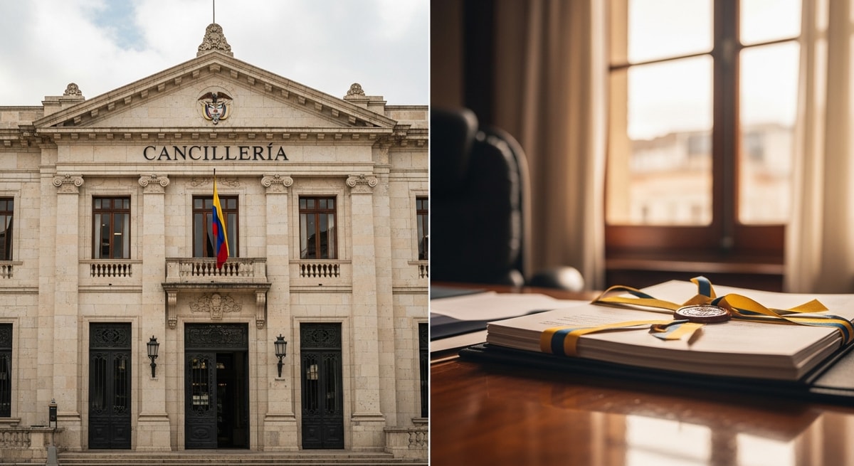 The Cancilleria building in Bogota representing the Colombian Ministry of Foreign Affairs and its apostille authority role