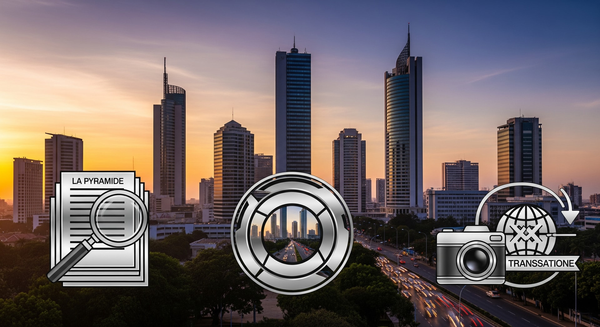 Abidjan skyline representing Côte d'Ivoire's economic capital and administrative center for document processing