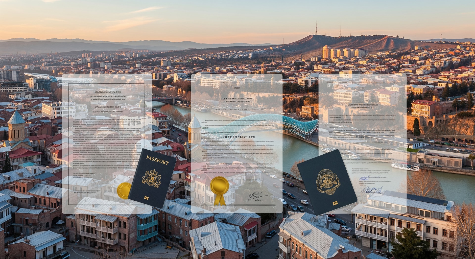 Tbilisi cityscape representing Georgia's administrative center for document translation and apostille services