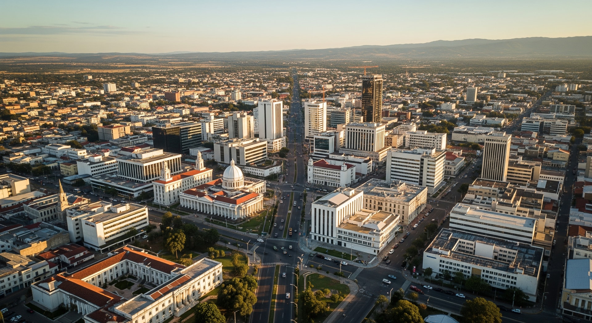 Aerial view of Tegucigalpa representing Honduras's administrative center for document processing and certified translation services