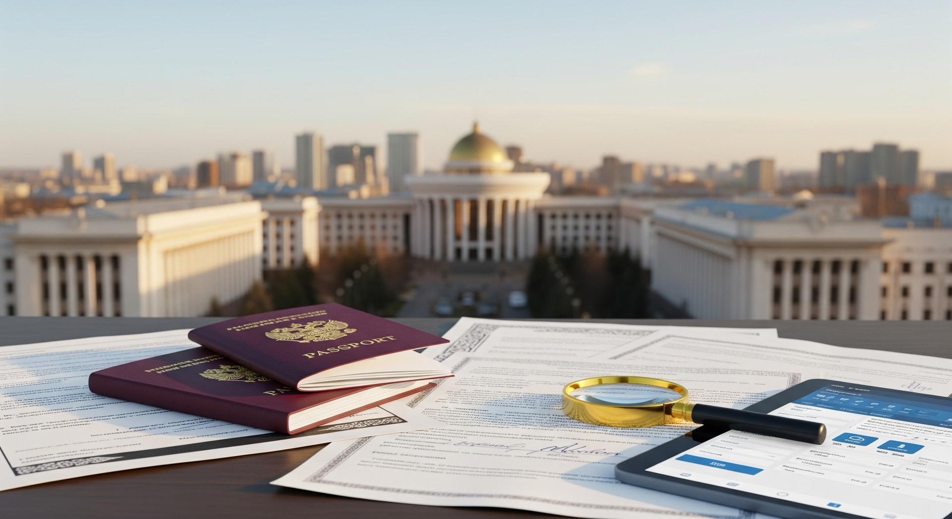 Bishkek cityscape representing Kyrgyzstan's administrative center for document processing and translation services