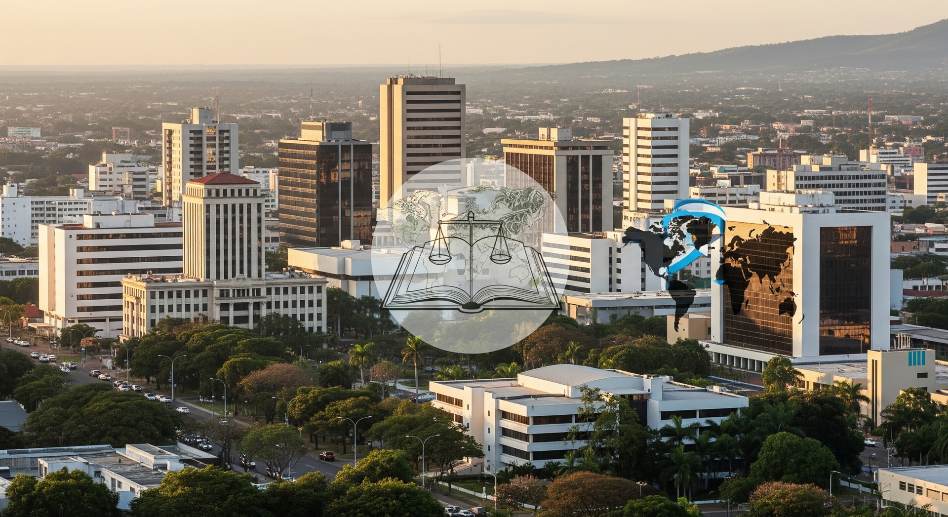 Managua cityscape representing Nicaragua's administrative center for document processing and translation services