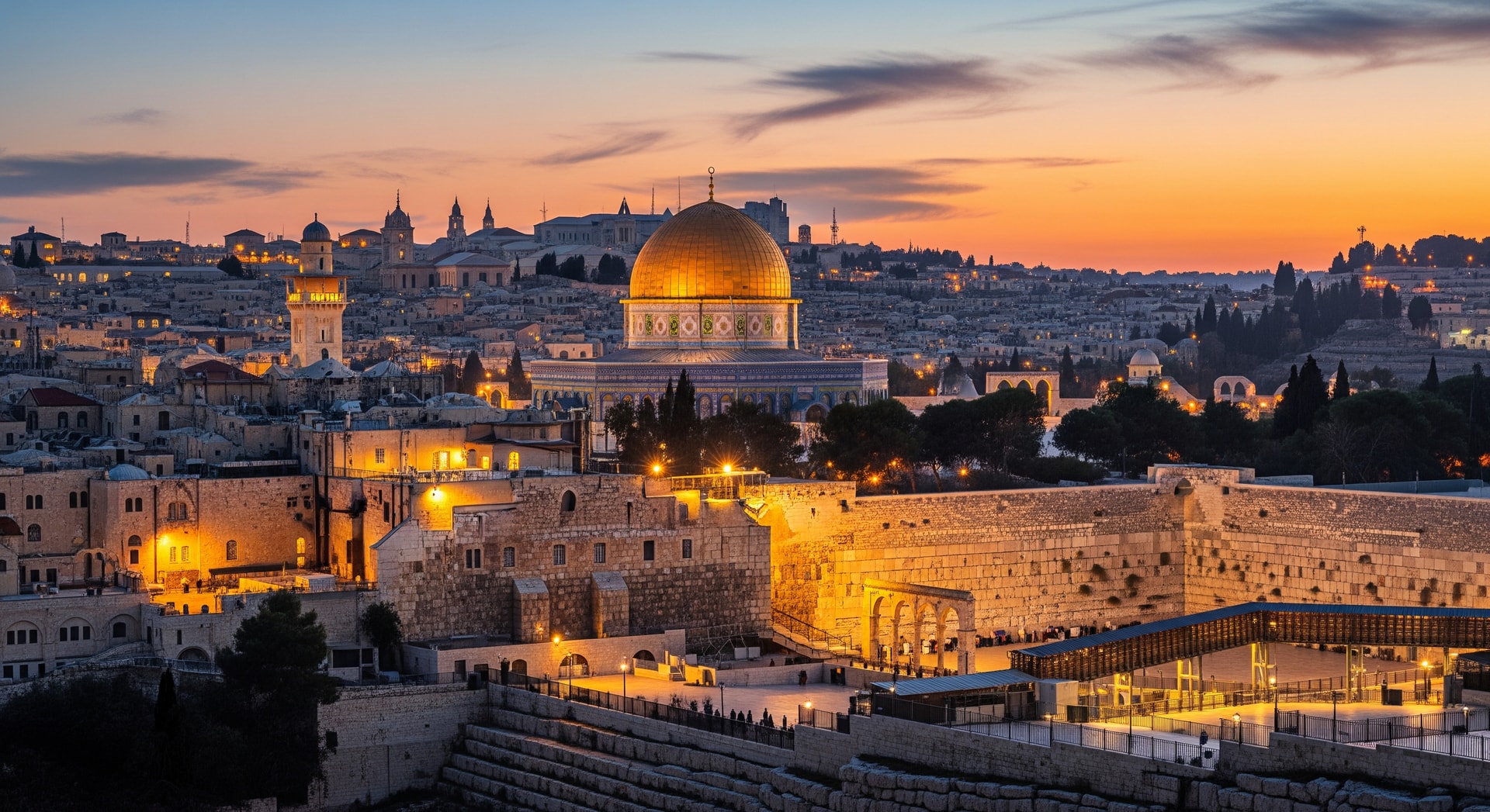 Jerusalem's Old City skyline with the Dome of the Rock representing the cultural and institutional landscape of the State of Palestine