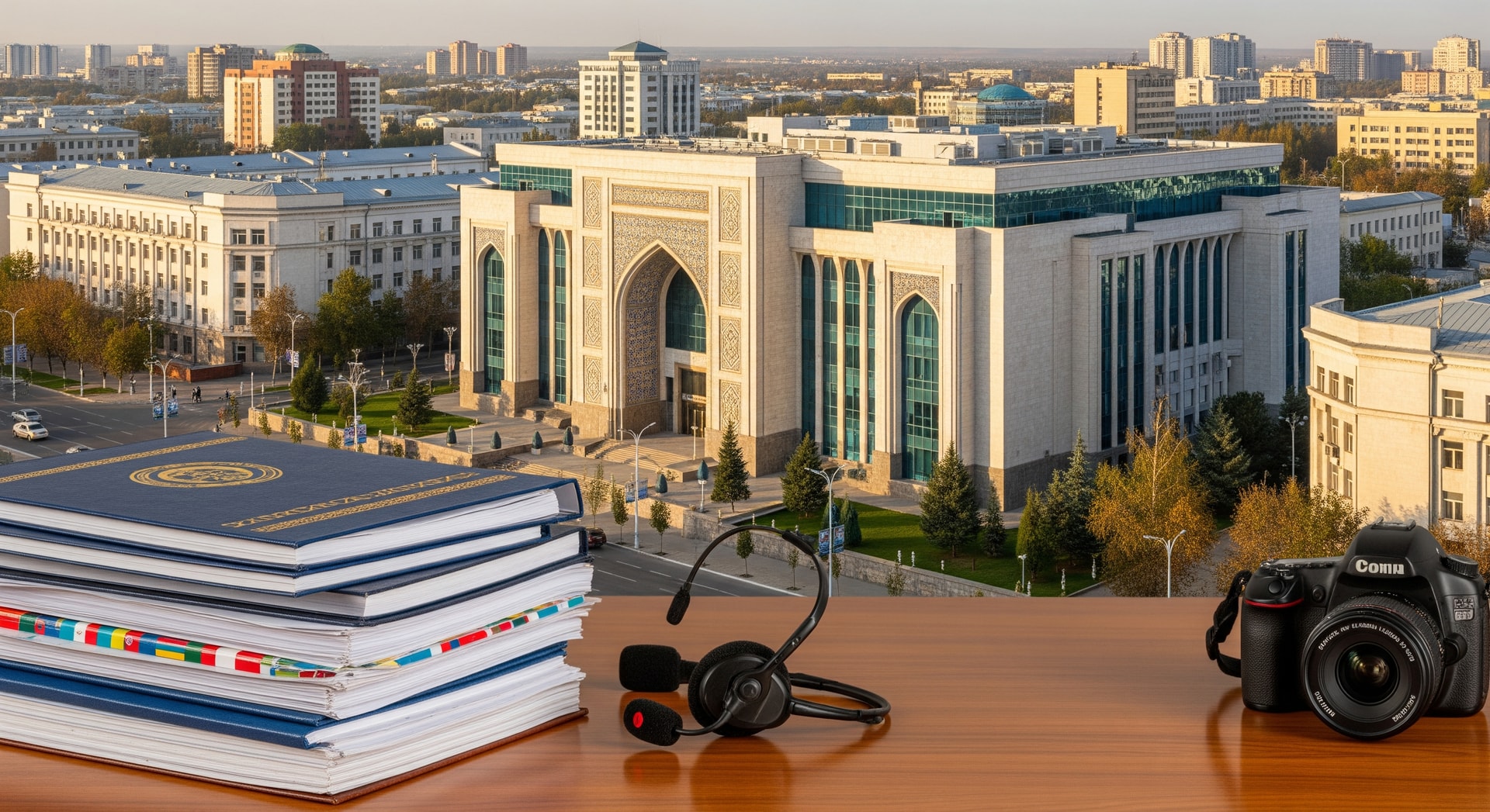 Tashkent cityscape representing Uzbekistan's administrative center for document processing and translation services