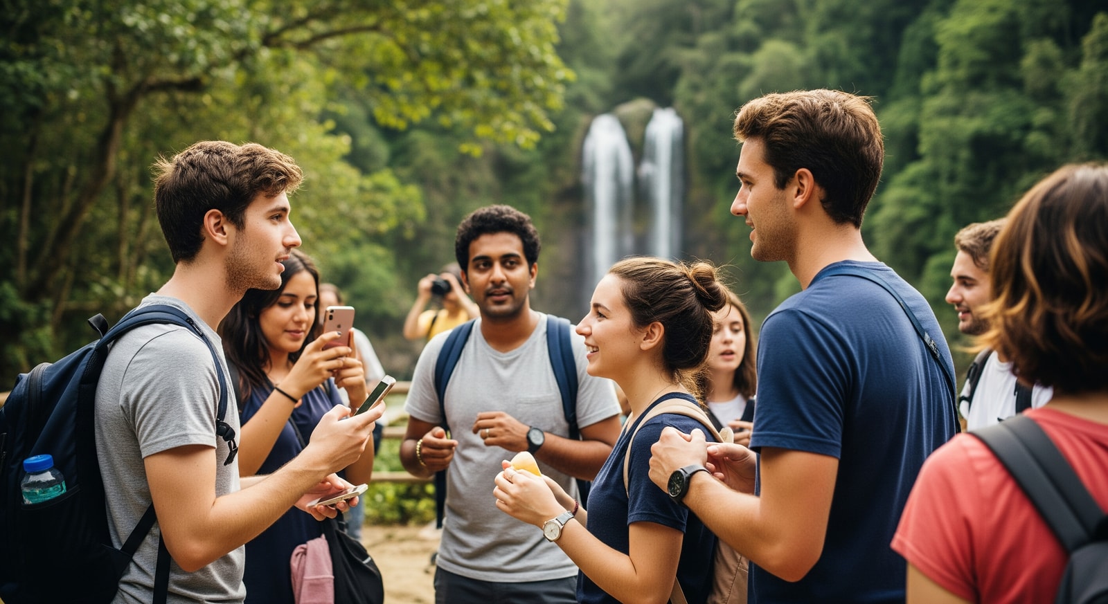 Students and travelers exploring Cebu’s outdoor attractions during an English-learning trip in the Philippines