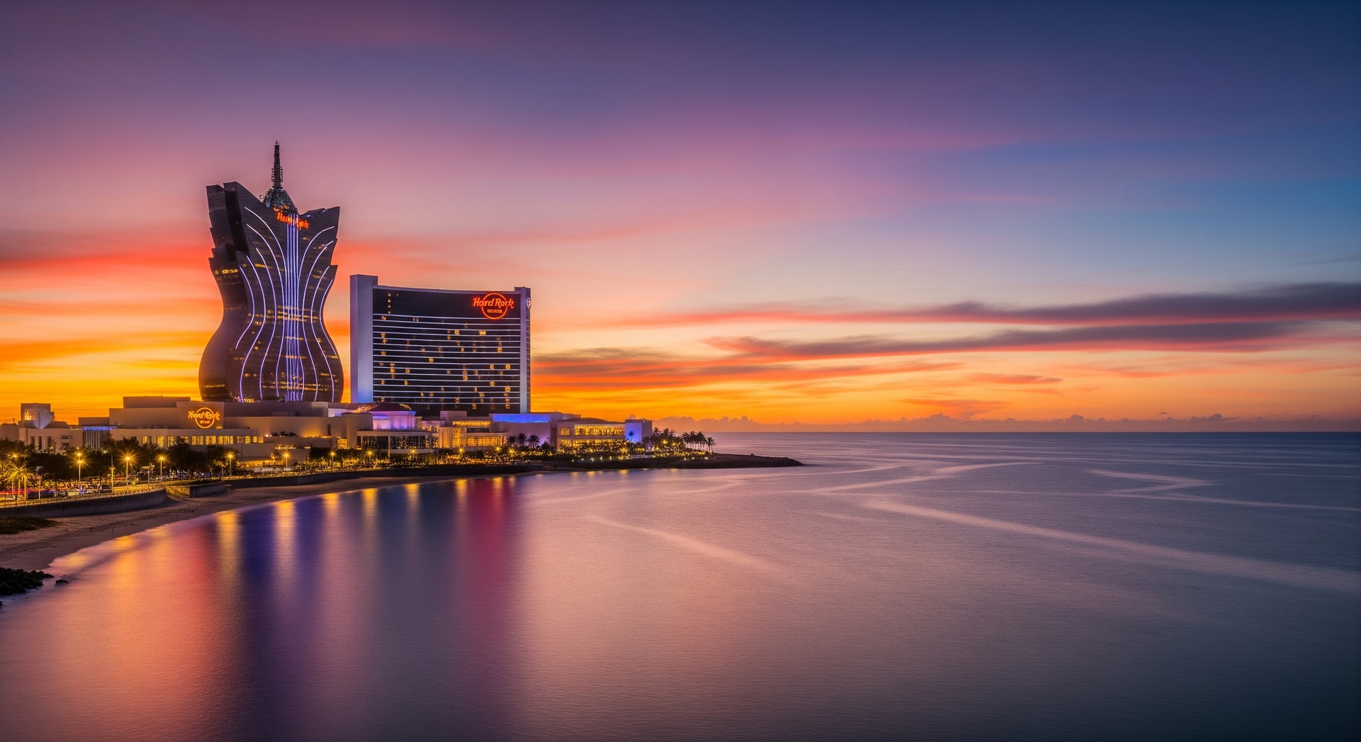 Rendering of the Hard Rock Hotel & Casino San Juan overlooking San Juan Bay and the Atlantic Ocean