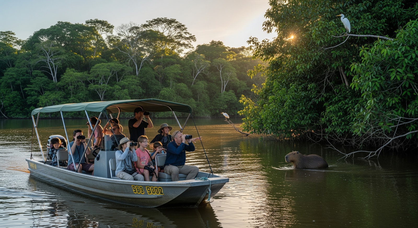 Sustainable river travel on the Amazon River in Brazil, highlighting eco-tourism experiences