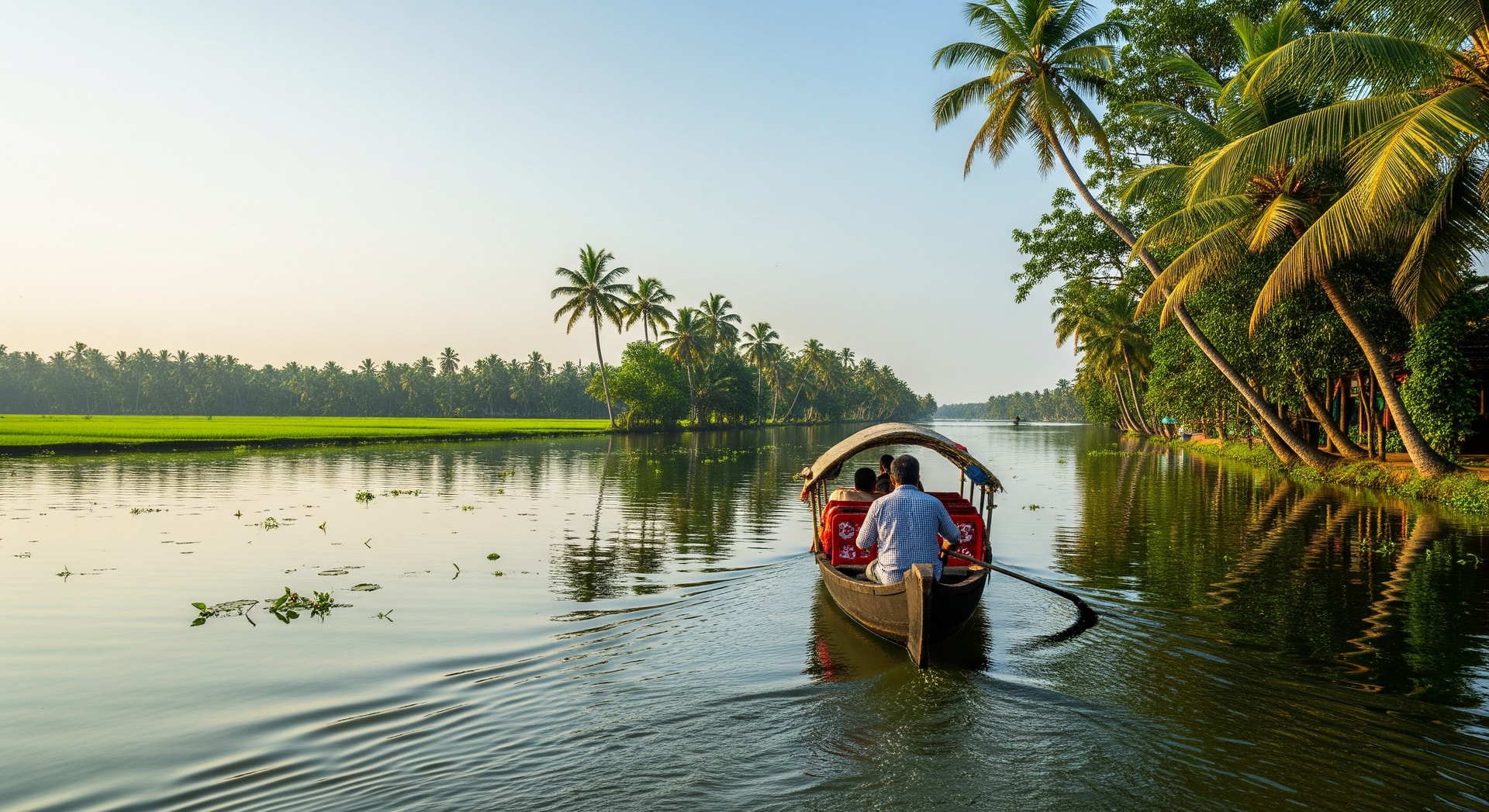 Kerala backwaters and lush landscape highlighting mindful travel experiences in God’s Own Country
