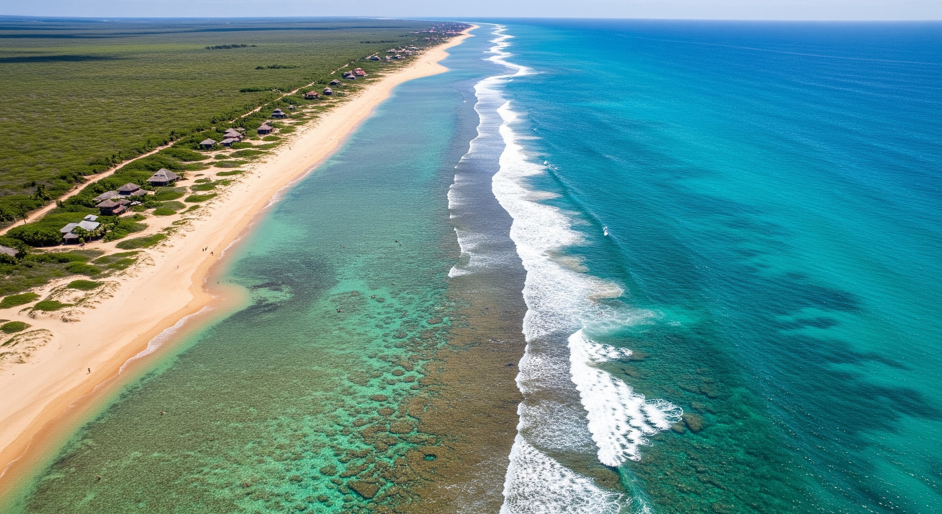 Coastal landscape in Mexico showing beaches and marine ecosystem under conservation efforts
