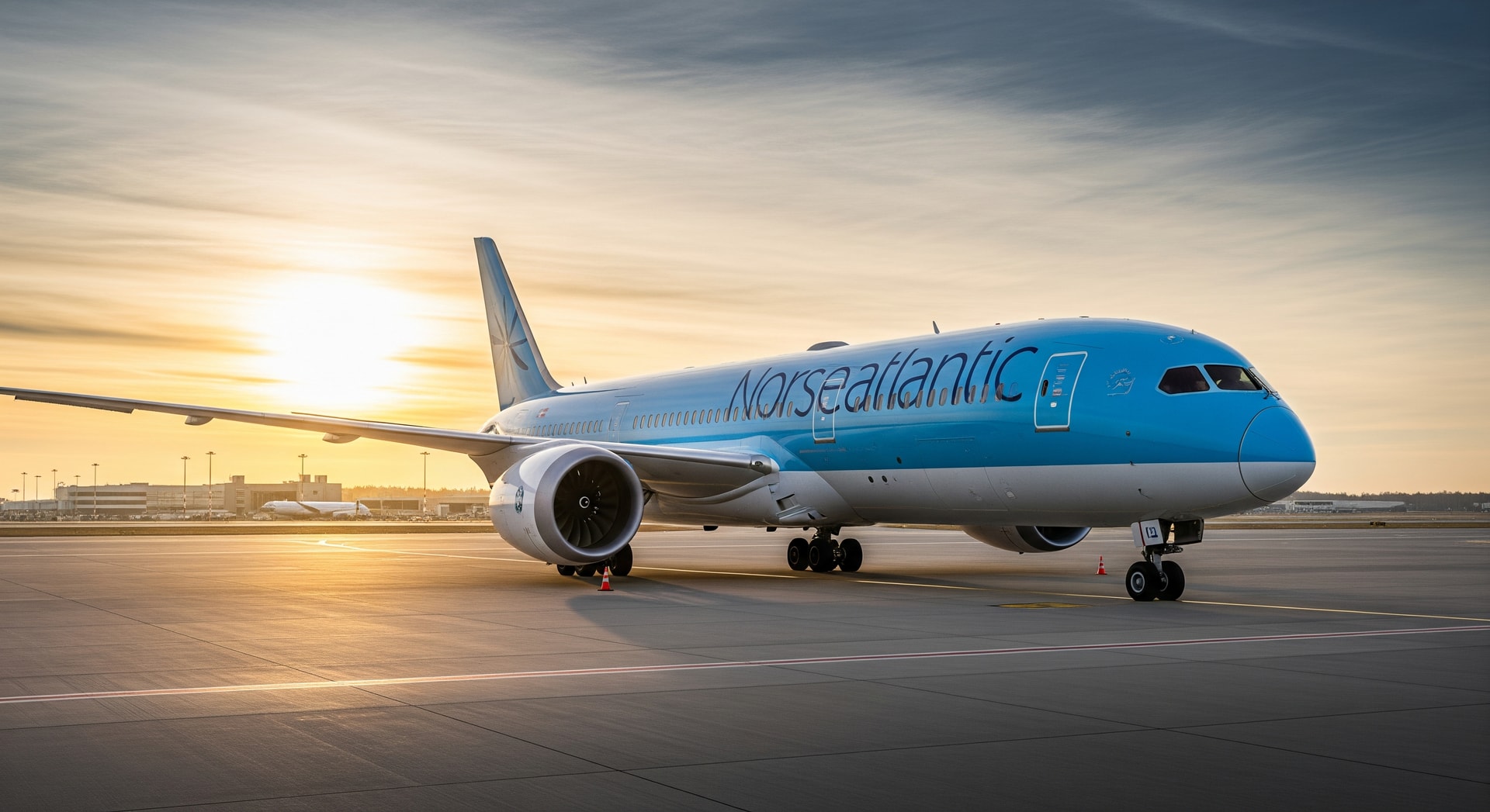 Norse Atlantic Boeing 787 Dreamliner on the tarmac preparing for long-haul operations