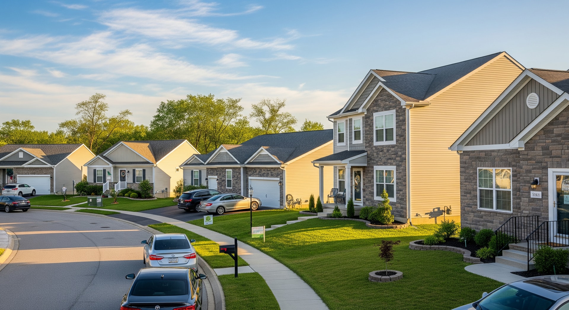 A neighbourhood of short-term rental properties in a US suburb