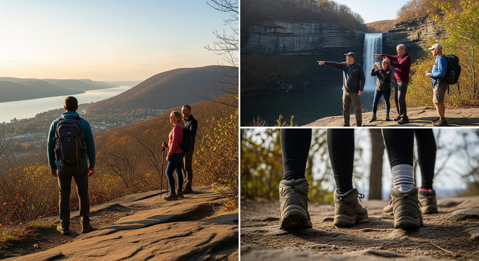 Visitors hiking near Beacon, NY — a popular NYC weekend getaway destination along the Hudson River