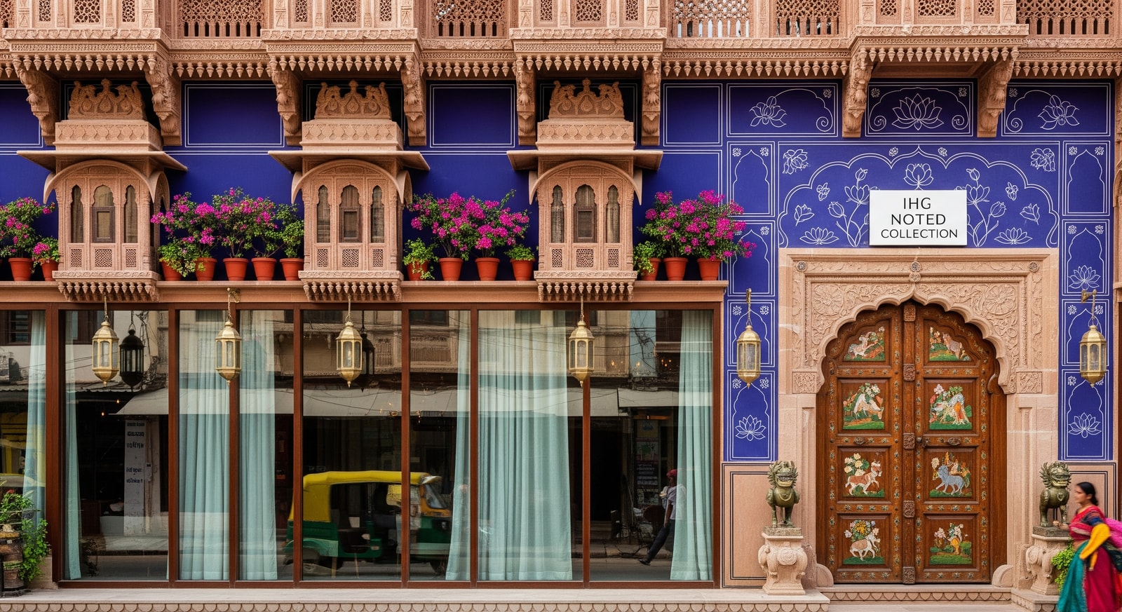 Boutique hotel facade showing local design elements for IHG Noted Collection™ in India