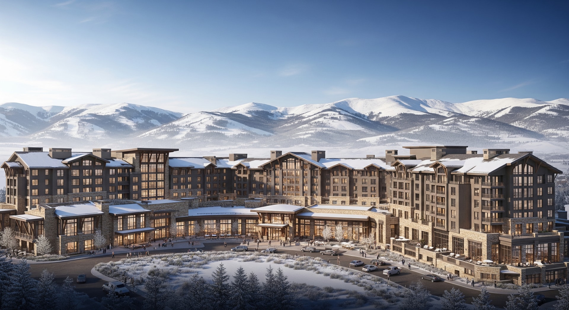 Artist rendering of the Waldorf Astoria Deer Valley Resort and Residences in Deer Valley East Village