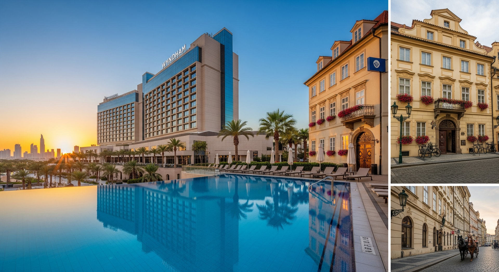 Wyndham hotel properties across EMEA, showcasing diverse locations and hospitality offerings